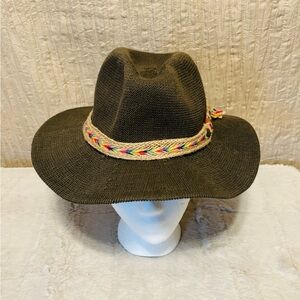 Pistil Stylish Olive Hat with Multicolor Band